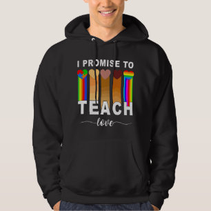 I Promise To Teach Love Autism African LGBT Pride Hoodie