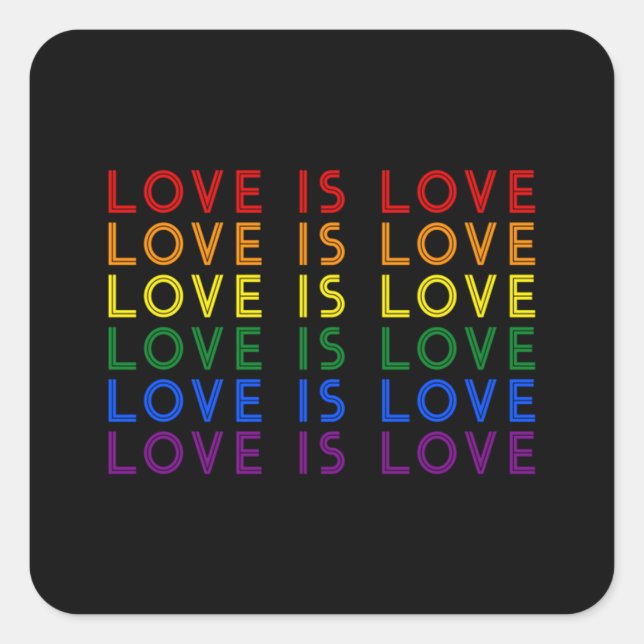 I Promise To Teach Love - Diversity, Equality and  Square Sticker (Front)