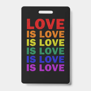 I Promise To Teach Love LGBT-Q Pride Proud Ally Te ID Badge