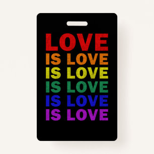 I Promise To Teach Love LGBT-Q Pride Proud Ally Te ID Badge
