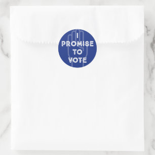 I PROMISE TO VOTE CLASSIC ROUND STICKER