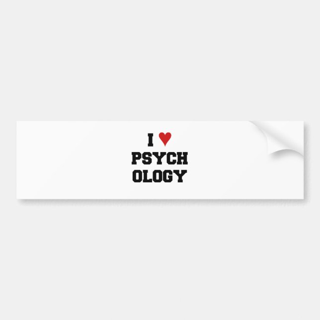 I ♥ PSYCHOLOGY BUMPER STICKER (Front)
