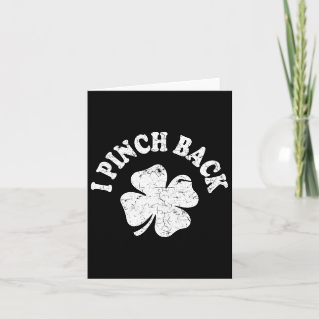 I Punch Ck Funny St Patrick's Day I Pinch Ck 1  Card (Front)