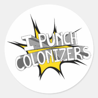 I PUNCH COLONIZERS CLASSIC ROUND STICKER