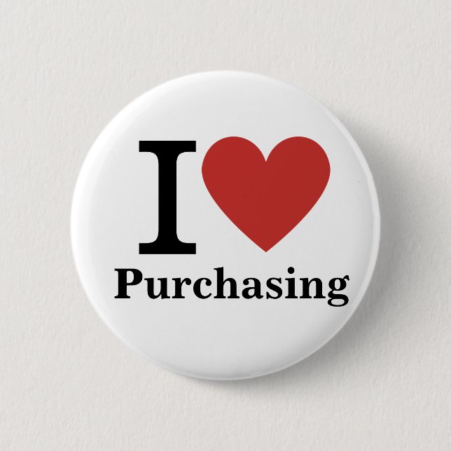 I ❤️ Purchasing for Employees CUSTOM Pins (Front)