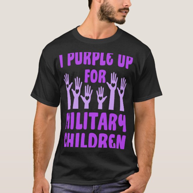 I Purple Up for Military Children T-Shirt (Front)
