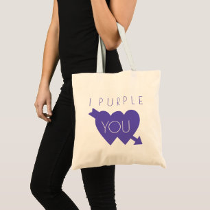 I Purple You Cute Love Hearts Tote Bag
