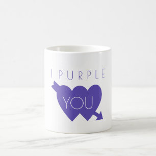 I Purple You Typography Two Hearts United Cute Coffee Mug