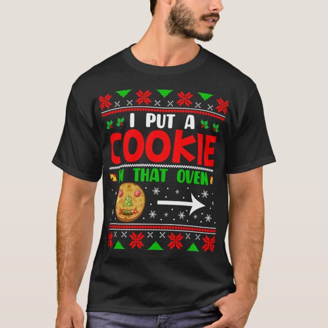 I Put A Cookie In That Oven Xmas Sweater Baby Anno (Front)