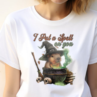 I Put a Spell on Capybara Halloween Funny T-Shirt Tri-Blend Shirt