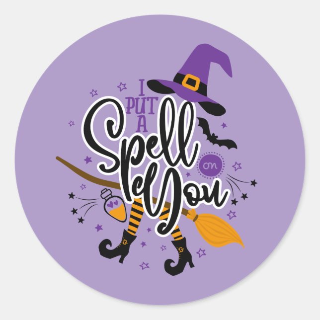 I Put A Spell On You Classic Round Sticker (Front)