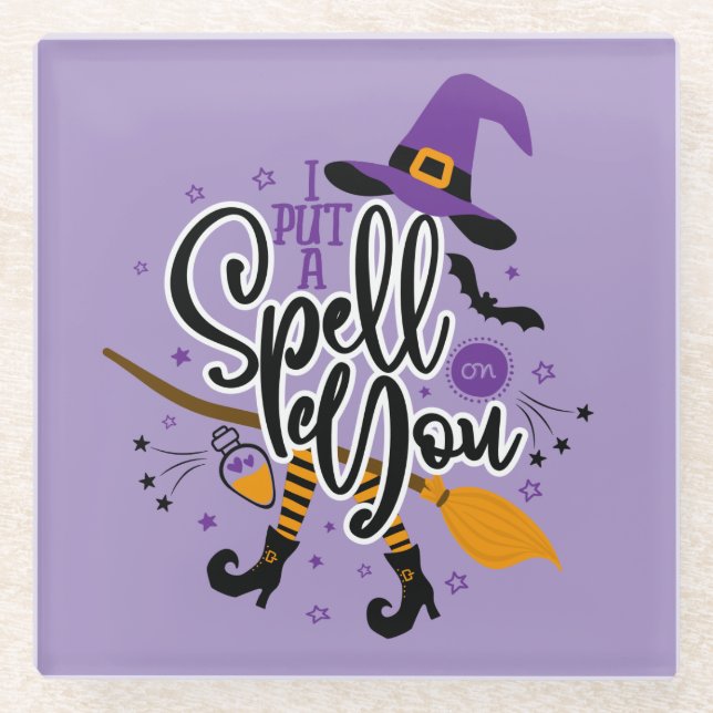 I Put A Spell On You Glass Coaster (Front)