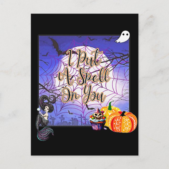I Put A Spell On You - Halloween Postcard (Front)