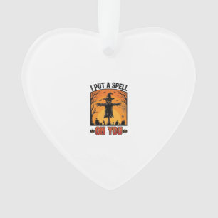 I Put a Spell on You Halloween Scarecrow Vector De Ornament
