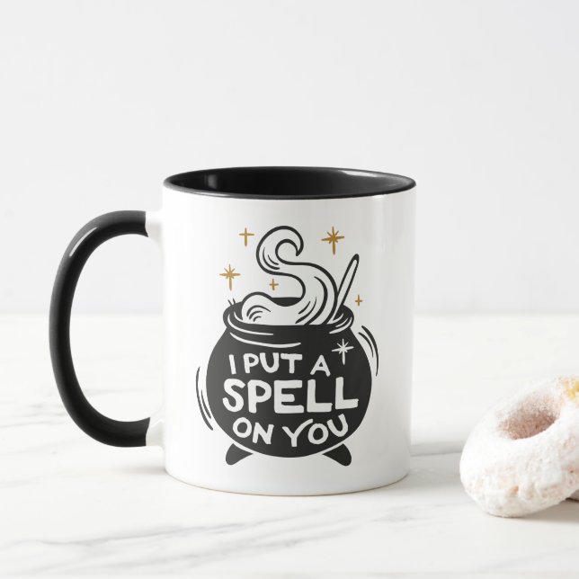 I Put A Spell On You Hocus Pocus Coffee Mug (With Donut)