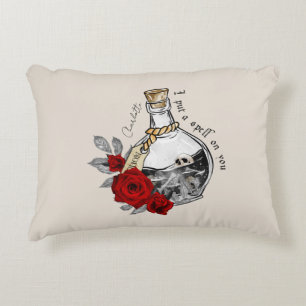 I Put A Spell On You – Love Potion with Skulls Decorative Cushion