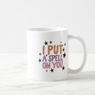 I Put A Spell On You Retro Halloween Shirt Stars W Coffee Mug