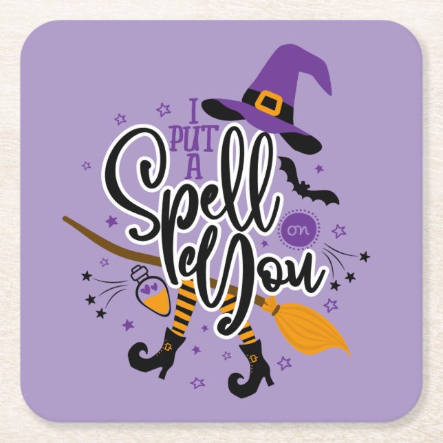 I Put A Spell On You Square Paper Coaster (Front)