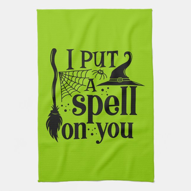 "I Put A Spell On You" Tea Towel (Vertical)