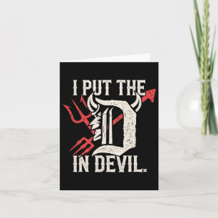 I Put D In Devil Matching Couple Funny Halloween  Card
