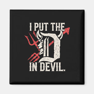 I Put D In Devil Matching Couple Funny Halloween Magnet