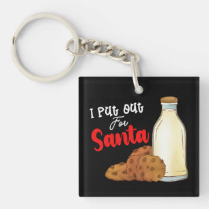 I Put Out For Santa Christmas Holiday Family Key Ring