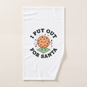 I Put Out For Santa Cookie Christmas Hand Towel