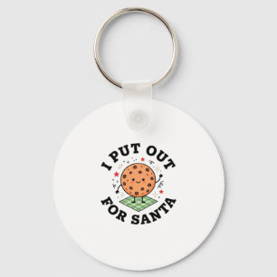 I Put Out For Santa Cookie Christmas Key Ring