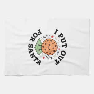 I Put Out For Santa Cookie Christmas Tea Towel