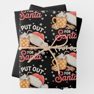 I Put Out For Santa Cookies Hot Cocoa Christmas Wrapping Paper Sheet