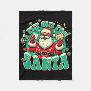 I Put Out For Santa Funny Adult Christmas For Fami Fleece Blanket