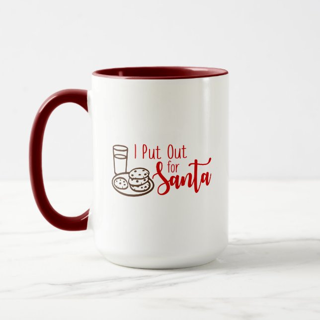 I Put Out For Santa, Funny Christmas Mug (Left)