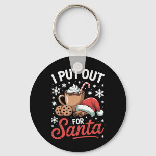 I Put Out For Santa Pumpkin Spice Christmas Key Ring