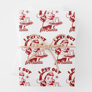 I Put Out For Santa Snarky Christmas Sarcastic Wrapping Paper Sheet