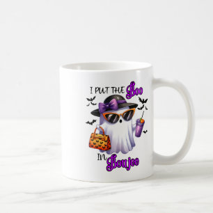 I Put The Boo In Boujee Cute Ghost Halloween Spook Coffee Mug