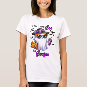 I Put The Boo In Boujee Cute Ghost Halloween Spook T-Shirt