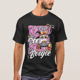 I Put The Boo In Boujee Cute Ghost Leopard Hallowe T-Shirt