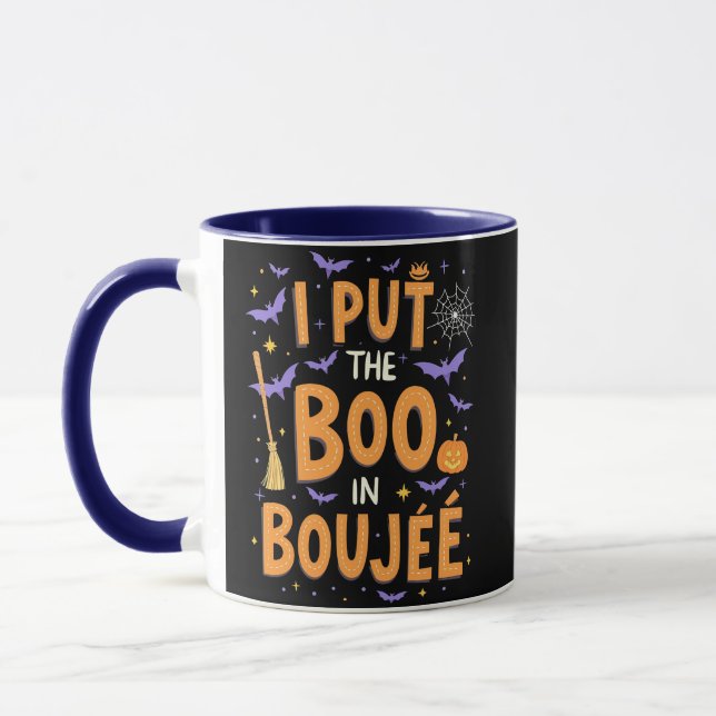  I Put The Boo In Boujee Funny Halloween Ghost   Mug (Left)