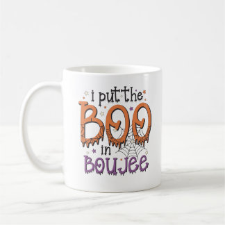 I Put The Boo In Boujee Funny Halloween Quote Retr Coffee Mug