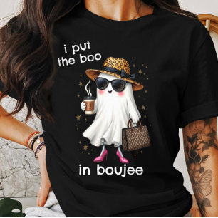 I Put The Boo in Boujee Ghost Coquette Halloween T-Shirt