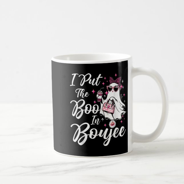 I Put The Boo In Boujee Ghost Funny Nk Leopard Hal Coffee Mug (Right)