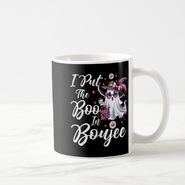 I Put The Boo In Boujee Ghost Funny Nk Leopard Hal Coffee Mug (Right)