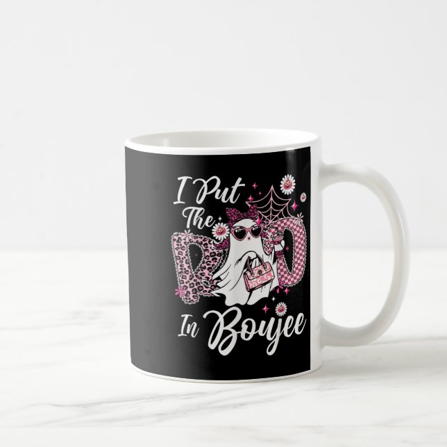 I Put The Boo In Boujee Ghost Funny Nk Leopard Hal Coffee Mug (Right)