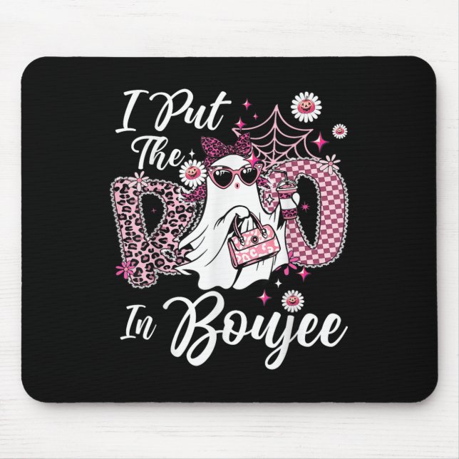 I Put The Boo In Boujee Ghost Funny Nk Leopard Hal Mouse Mat (Front)