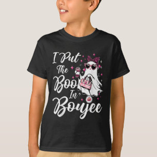 I Put The Boo In Boujee Ghost Funny Nk Leopard Hal T-Shirt