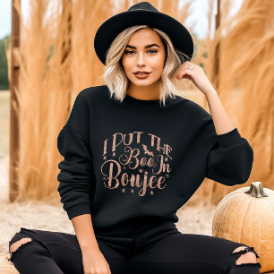 I put the boo in boujee - gold glitter halloween sweatshirt