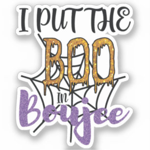 I Put The Boo in Boujee - Sparkly Gold Text