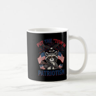 I Put The Tism In Patriotism Athletic Eagle  Coffee Mug