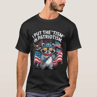 I Put The Tism In Patriotism Athletic Eagle T-Shirt