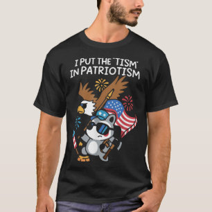 I Put The Tism In Patriotism Athletic Eagle  T-Shirt